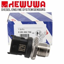 오일 프레셔 레귤레이터 0281002706 Alpha Chevrolet Fiatt Iveco Volvo Saab Suzuki용 OEM 연료 레일 압력 센서, 2개