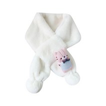 스노우보드왁싱 가을 겨울 h 부모 자식 만화 모조 토끼 스카프 어린이, [02] White