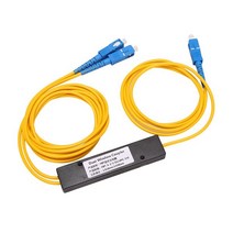 싱글모드 광섬유 스플리터 Fbt 광 커플러 Ftth SC UPC 1X2 Plc, 블루&옐로우