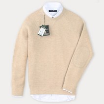 [FOREST CAMP]Lambswool Crewneck Sweater 램스울 니쥬조직 라운드넥 스웨터 ∼4XL[FCSW8413-Light Beige]