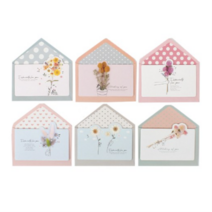 톡톡팬시 1000 꽃길카드 6종, 혼합 색상, 4세트