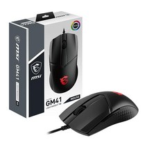 MSI CLUTCHGM41 경량 V2 게이밍 USB RGB 최대 16000 DPI 데스크탑 노트북 마우스 클러치 GM41 2