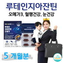 오메가3 루테인 지아잔틴 오메가쓰리 누테인 하루한알 눈침침 눈촉촉 건조한 눈 건강 도움 혈행개선 도움 10대 학생 공부 성장기 청소년 수험생 눈건강 케어 식약처 인정 건강식품, 5통, 1050mg x 30캡슐 (하루 1캡슐)