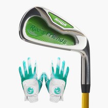 [아화골프] (2종세트) 주니어 7번아이언 그린 키110~120cm+장갑, 단품