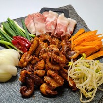 쭈꾸리아 맛있게 매운 양념쭈꾸미볶음 460g 760g 반조리 간편 캠핑요리 밀키트, 460g(1~2인), 덜매운맛
