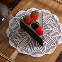 레써니 화이트 꽃자수 협탁 러그 다용도 소품 받침 테이블