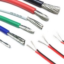 실리콘 케이블 전선 AWG PVC 2P 8 10 12 14 16 18 20 22, 실리콘(검정), 1개
