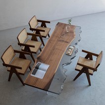 우드슬랩 수지 레진 카페 자작나무 우드슬랩테이블 테이블 우드슬랩식탁 에폭시레진 레진테이블 물푸레나무 실목 대판 하류 탁자 정판 차대 사무용, 투명 수지 탁자