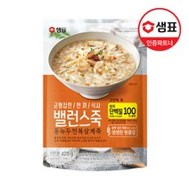 [샘표] 밸런스죽 통녹두 전복 삼계죽 420g, 단일속성