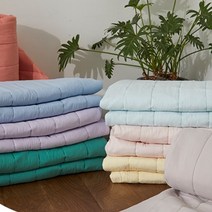 누빔 매트 워싱 침구 사각 퀼팅 카페트 이불패드 침대패드 고정밴드 매트리스 덮개, 라벤더