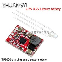 변환기 dcTP5000 DC 4.5v-9v 4.2V/3.6V 1A 리튬 배터리 충전 보드 철 인산염 플래시 전원 공급 장치 모듈, 한개옵션0