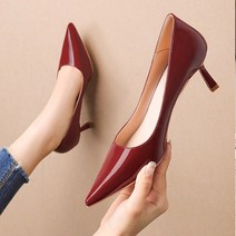 그란테 6cm 에나멜 스틸레토 미들힐 펌프스 구두 6color