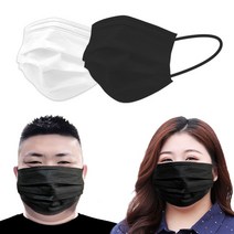 XXXL 특특대형 칼국수끈 초대형 귀안아픈 마스크 블랙 화이트 재구매99%, 3중필터초대형마스크, 초대형 블랙 450매