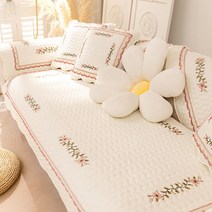 SKANDSALO 6인용 소파패드 순면 코튼 꽃무늬 쇼파 등패드 소파커버 패드 보호시트 특대 1인 2인 4인