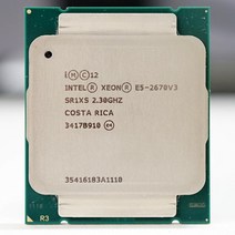 CPU 컴퓨터씨피유인텔 제온 CPU 공식 버전 E5-2670V3 2.30GHZ 30M 12 코어 E5 2670 V3 LGA2011-3 프로세서