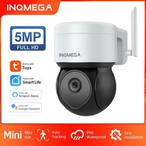아기캠 베이비 펫캠 가정용CCTV INQMEGA 5MP Tuya 야외 PTZ 카메라 Ai 인간 감지 1080P 보안 CCTV Google 및 Alexa Wifi IP 추가 g e, 5mp 128G 알렉사_중국 | EU 플러그