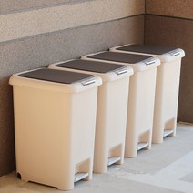 리스토 대용량 반원 사각 휴지통 45L 50L 1p 대용량휴지통 45L쓰레기통, 리스토 휴지통 (사각 45L 브라운 1p)
