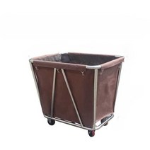 세탁물 린넨 카트 호텔 의류 보관 이불 수거 바구니 이동식, (파란색)10튜브 리넨 카트