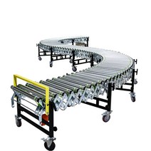 이동식 자바라 컨베이어 물류 상하차 레일 롤러 라인, 304 스테인리스 도치 벨트 1m 60cm