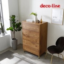 데코라인 코넬 발렌시 800 5단 서랍장 DJN030C, 네이비