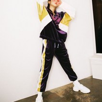 [천삼백케이] [팽고] SL 벨벳 조거 팬츠 purple