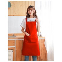 모올글래드 H형 생활방수 앞치마 식당 주방 카페 바리스타 앞치마 로고 자수 나염 가능, H형 생활방수 앞치마(레드무상표)