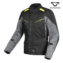 마크나 무라노 자켓 1653268 / MACNA MURANO 모터사이클 어반 투어링 라이더자켓 / 어깨 팔꿈치 보호대 내장, 3XL, 블랙/그레이/형광옐로우(187)