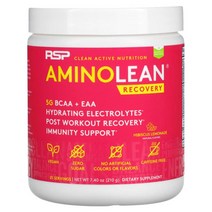 RSP NUTRITION AMINOLEAN RECOVERY 히비스커스, 단색, 한 사이즈