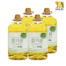 그대로푸드 콩에서 짜낸 깨끗한 콩기름, 4.5L, 4개