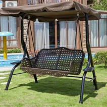 나무그네 원목 야외 라탄그네의자, F