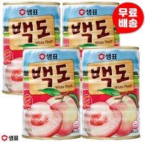 샘표 백도 400g x 4개입 복숭아캔 통조림캔 간식, 1개