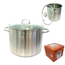 HIMMEL HIMMEL 업소용 대용량 스테인레스 곰솥 가정용 대형 스텐 눈금 들통 30x24cm, 곰솥30x24cm 17리터