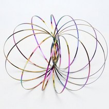 키네틱아트 오리지널 토로플럭스 플로우토이 플로우 링 장난감 키네틱 스프링 홀로그램 이동 야외용, [03] multicolour