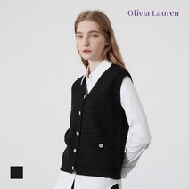 [22신상][올리비아로렌] 솔리드 브이넥 니트베스트_VOCBNYW9221