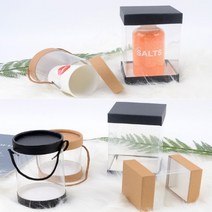 투명포장케이스 답례품케이스 원형케이스 선물용케이스 초콜릿케이스, 원형 8x9.5cm 브라운