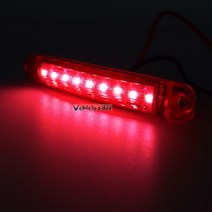 레드 사이드 마커 라이트 9LED 테일 라이트 버스 트레일러 트럭 24V LED 조명 방수 LED 표시등 주차, 한개옵션0, 한개옵션0