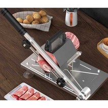 육절기 고기 슬라이서 정육점 세절기 육류 작두 기계, 304 블루+칼날+냉동육봉지 10