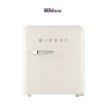 윈세프 레트로 인테리어 미니 냉장고 WK-45R -45리터-, 크림화이트