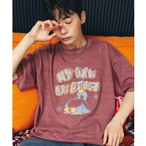 가까이 유니언즈 GAKKAI UNIONS 마이 데이 피그먼트 반팔 티셔츠 팬텀 핑크