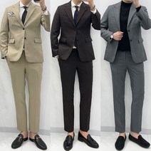 남자 봄 가을 스판 무지 캐주얼 정장