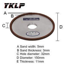 그라인더날 핸드그라인더날 절단석 연마석 4인치 5인치 그라인더 D1 150mm 다이아몬드 그라인딩 휠 수지 커, 02 180grit_02 150x32x10x3mm