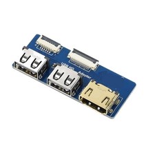 Waveshare CM4-IO-BASE 보드 용 USB HDMI 호환 어댑터 2 개의 2.0 포트가있는 컨버터, 한개옵션0