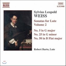 [CD] Robert Barto 바이스: 류트 소나타 2집 - 5 25 50번 (Silvius Weiss: Sonatas for Lute Vol.2)