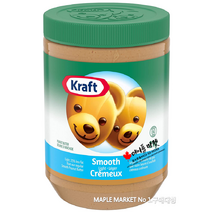 크래프트 피넛 버터 땅콩 Kraft Peanut Butter 캐나다 직배송, 라이트 스무스, 1통, 1kg