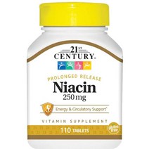 21세기센트리 비타민B3 나이아신 250mg 110정 CNT108 p4, 1개, 기본