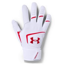 Under Armour 남성용 야드 19 야구 장갑 화이트 (100)/스틸 XXL 214526, Small