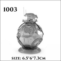 스타 워즈 3D 금속 퍼즐 R2D2 X 윙 파이터 밀레니엄 ATAT BB8 모델 키트 DIY 레이저 컷 조립 지그 소 성인 키즈 완구, ., 초록