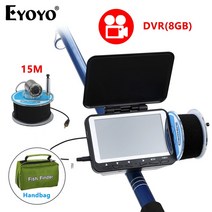 빙어 낚시대 구멍치기 얼음낚시 eyoyo 4.3 인치 15m 케이블 휴대용 수중 어군 탐지기 8 ir leds 카메라 고정 막대 1000tvl ip68 호수, 어군 탐지기 없음 dvr