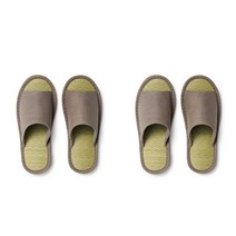 무인양품 MUJI 남녀공용 다다미 슬리퍼 2개 JKAB8A2S, 잿빛브라운