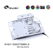 BYKSKI 물 블록 사용 기가바이트 GTX1080Ti-Gaming-OC-11G/GTX1080TI-GAMING-11G / GV-N108TTURBO-11GD 전체 커버 구리, 12V 4PIN RGB Light